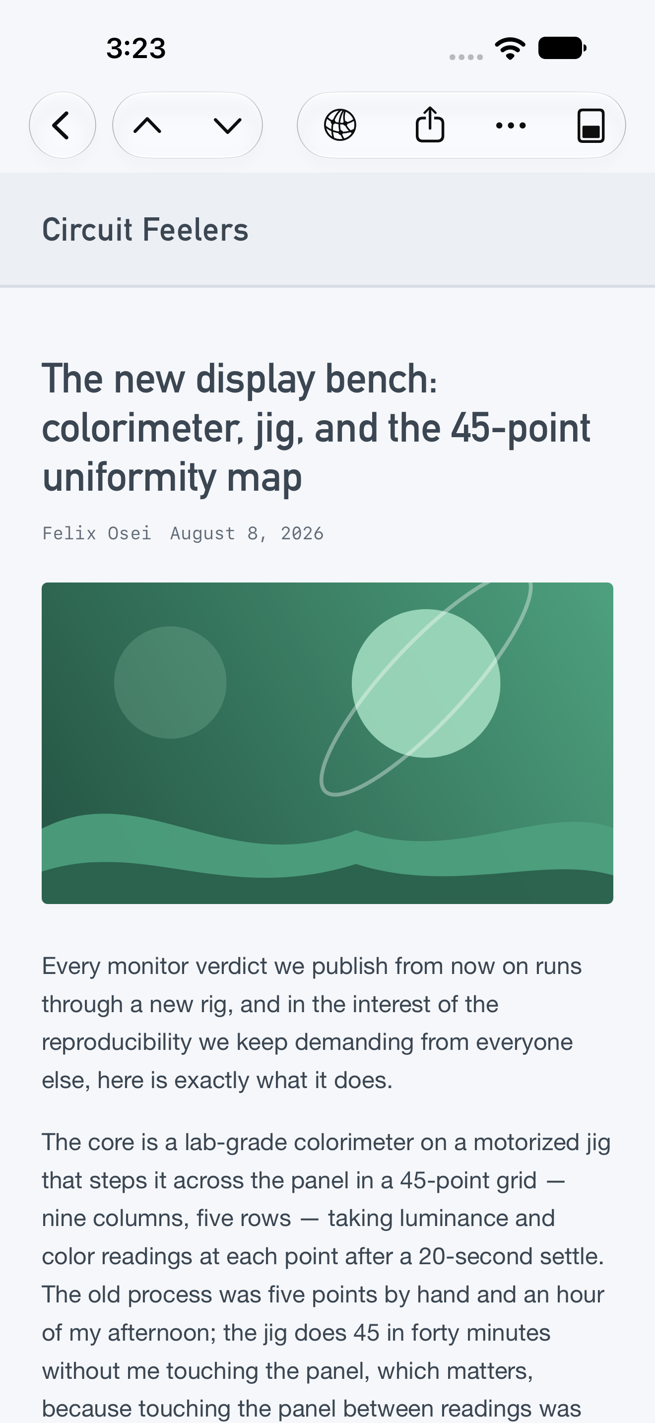 Detail with web viewer mode. Light appearance