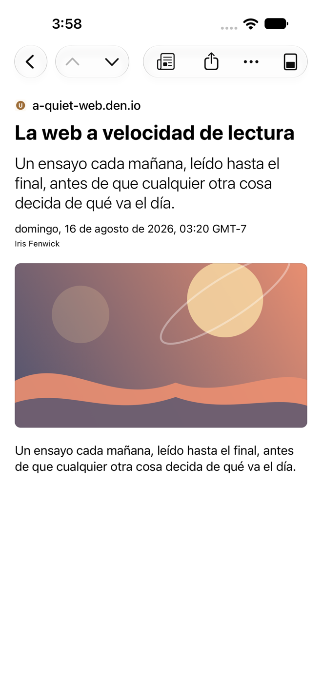 Modo de visor Contenido con el texto del artículo proporcionado por la fuente.