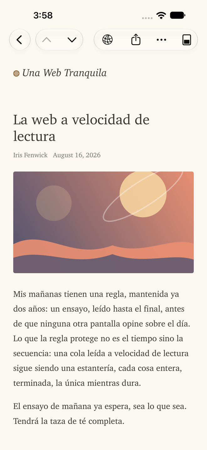 Modo de visor Web a pantalla completa.