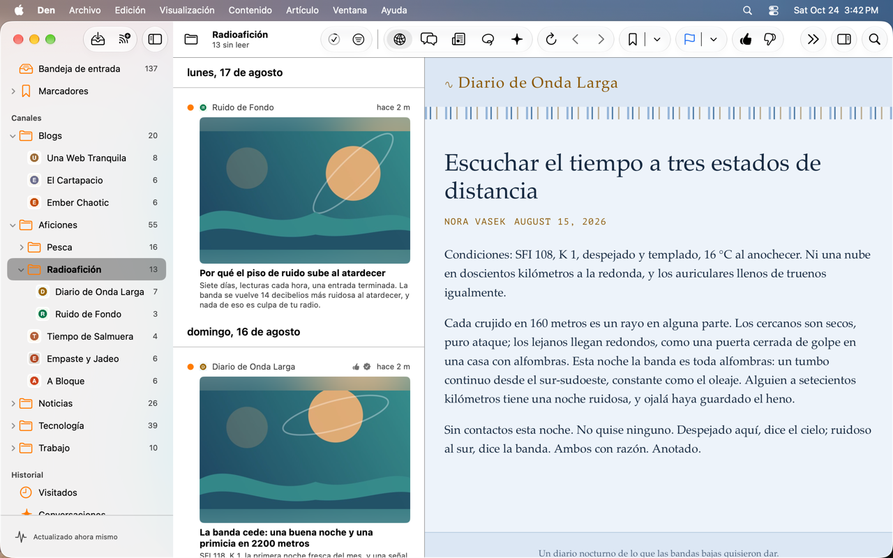 Columna de contenido con vistas previas grandes