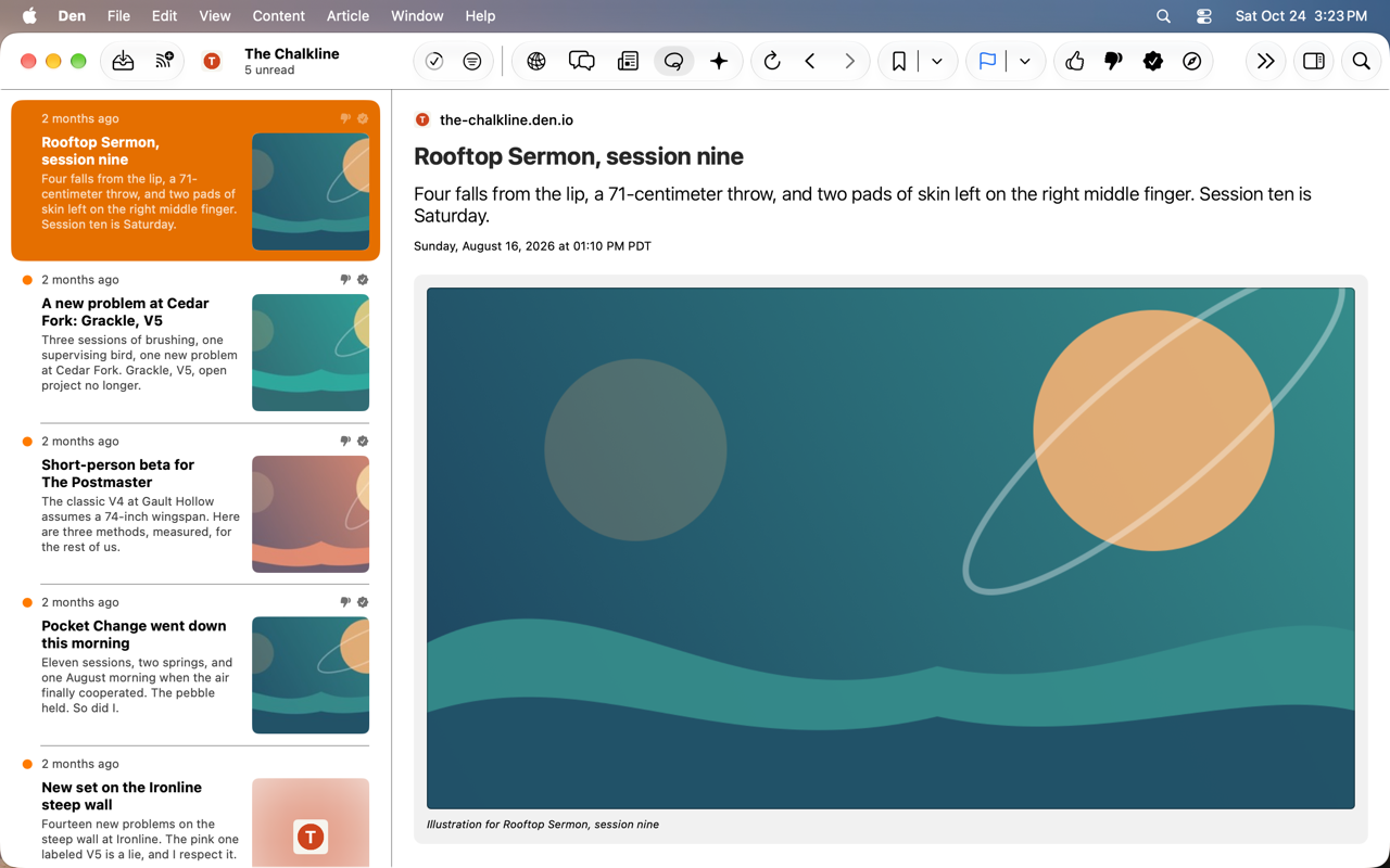 Reader viewer mode with sidebar and inspector hidden.