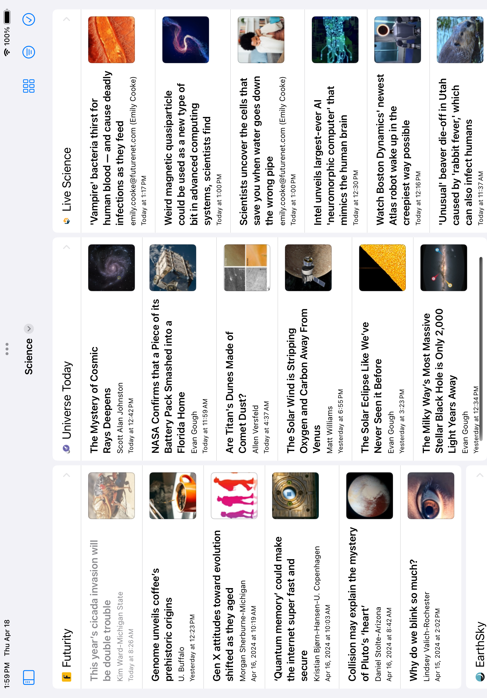 iPad Grouped Page Layout Screenshot