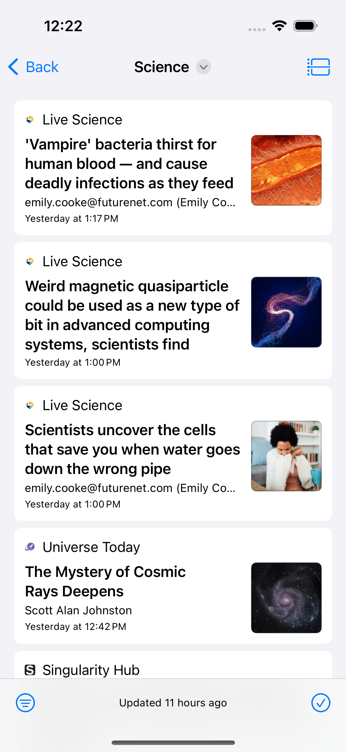 iPhone Timeline Page Layout Screenshot